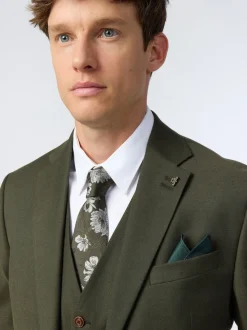 Antique Rogue Green Large Floral Tie