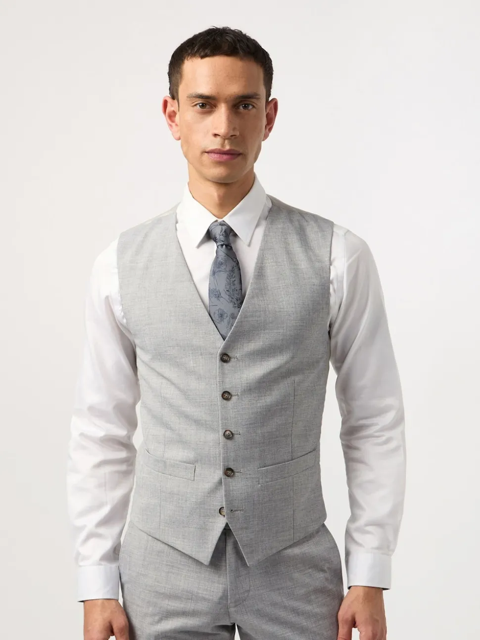 Antique Rogue Grey Montrose Pale Waistcoat