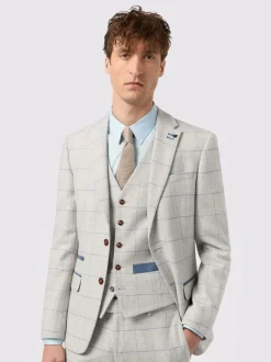 Antique Rogue Grey Powell Checks Tweed Jacket