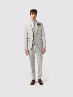 Antique Rogue Grey Powell Checks Tweed Jacket