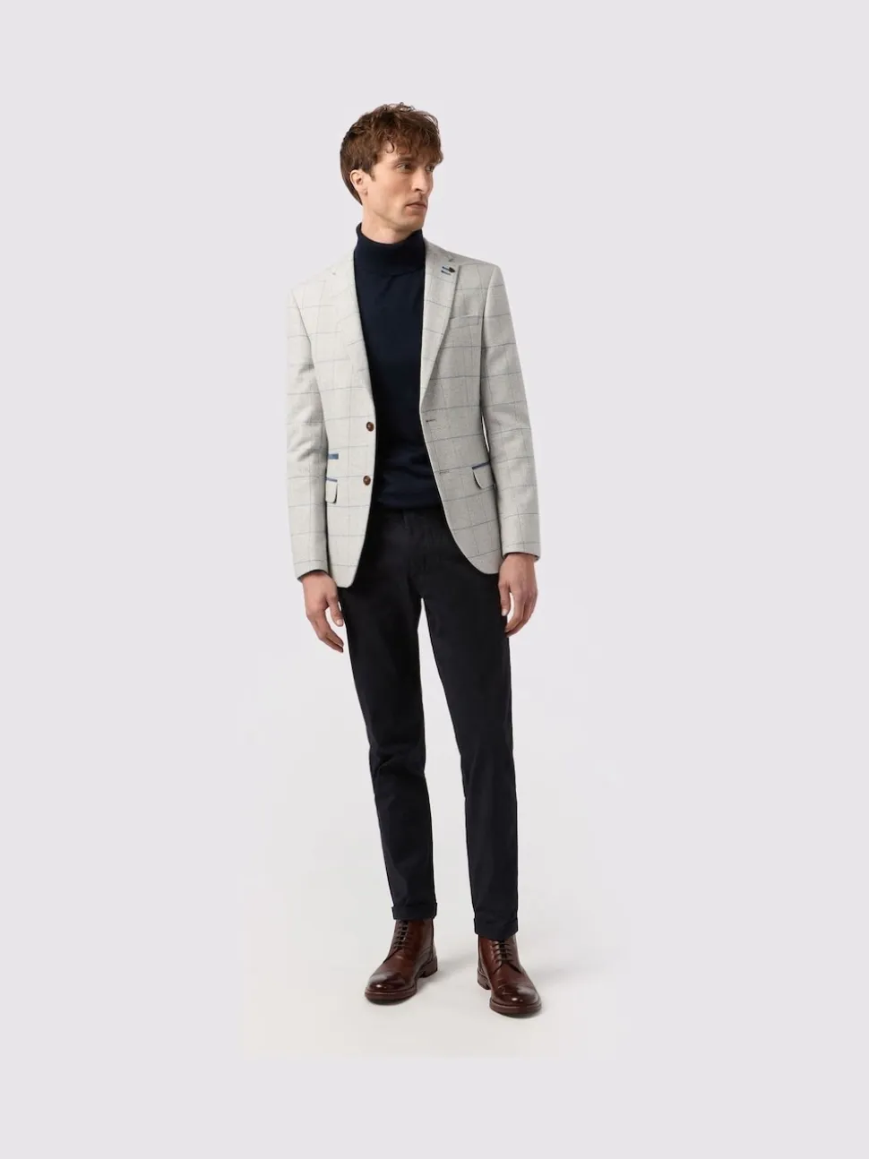 Antique Rogue Grey Powell Checks Tweed Jacket