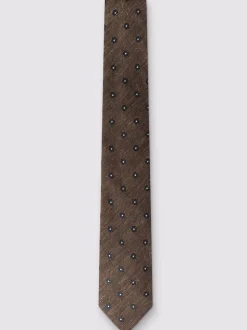 Antique Rogue Natural Linen Blend Daisy Geo Tie
