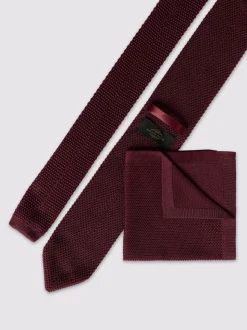 Antique Rogue Red Knitted Tie - 6.5Cm