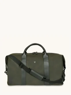 Apatchy Green The Cavendish Waxed Canvas & Leather Weekender Bag