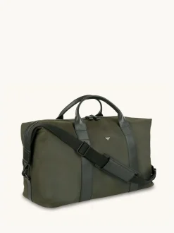Apatchy Green The Cavendish Waxed Canvas & Leather Weekender Bag
