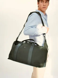 Apatchy Green The Cavendish Waxed Canvas & Leather Weekender Bag