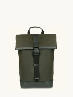 Apatchy Green The Cavendish Waxed Canvas & Leather Backpack
