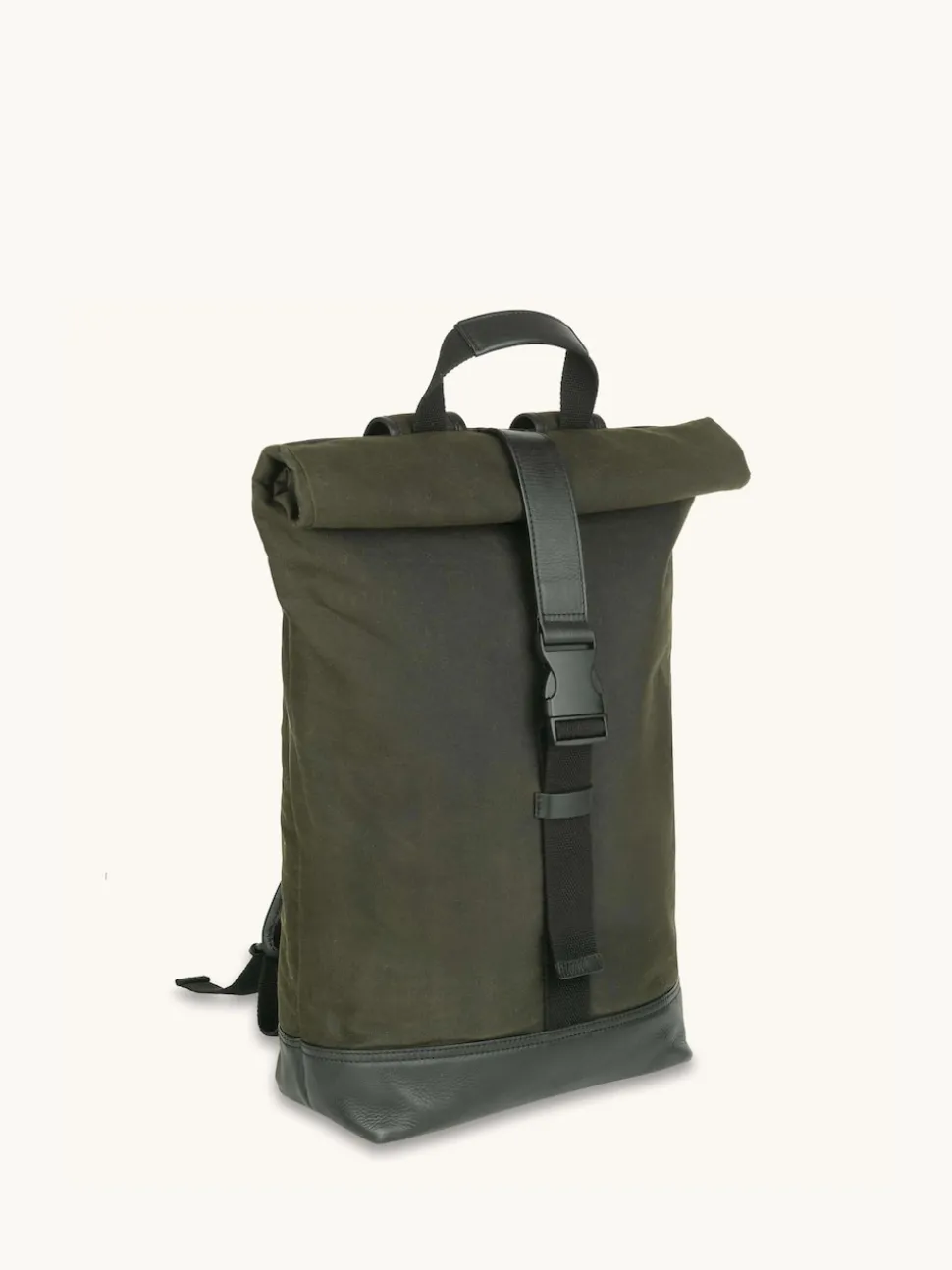 Apatchy Green The Cavendish Waxed Canvas & Leather Backpack
