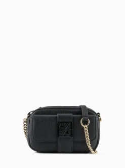 Armani Exchange Logo Messenger Black Bag