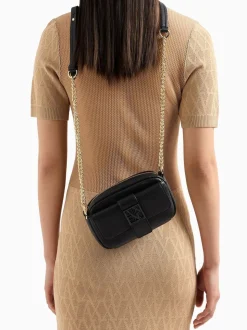 Armani Exchange Logo Messenger Black Bag