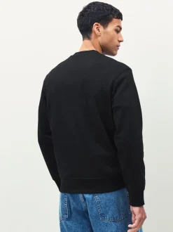 Armani Exchange Regular Fit Logo Black Sweatshirt