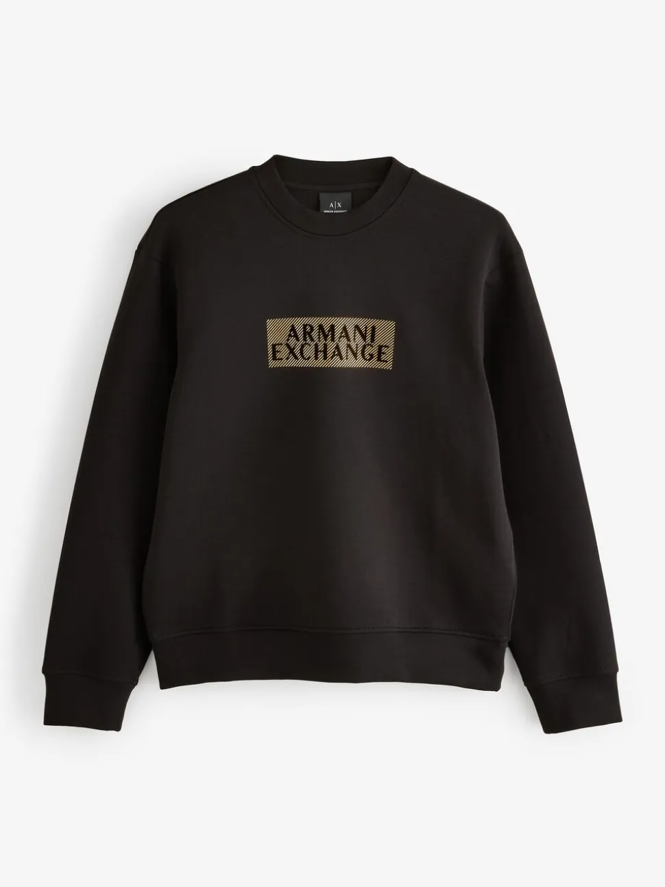 Armani Exchange Regular Fit Logo Black Sweatshirt Jumper