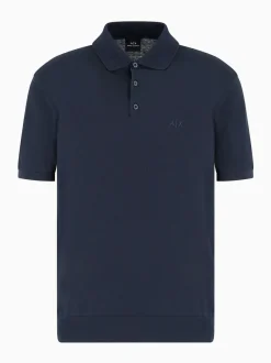Armani Exchange Regular Fit Logo Knitted Polo Shirt