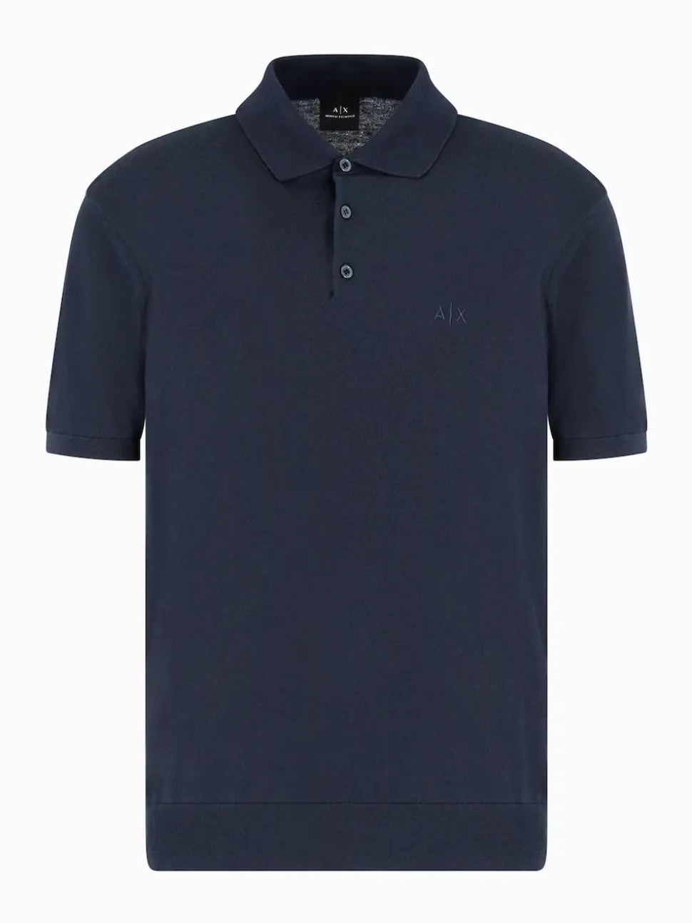 Armani Exchange Regular Fit Logo Knitted Polo Shirt
