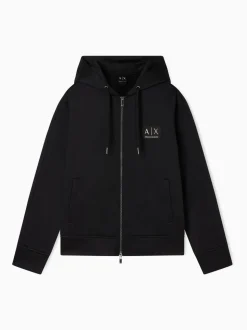 Armani Exchange Zip Through Black Hoodie