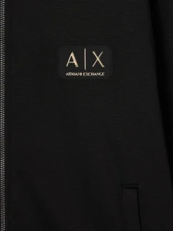 Armani Exchange Zip Through Black Hoodie