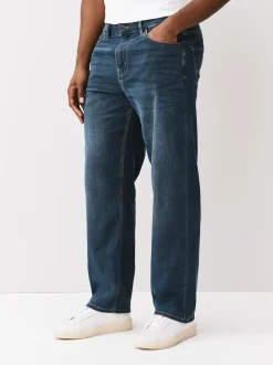 Ash Blue Relaxed Fit Comfort Stretch Jeans