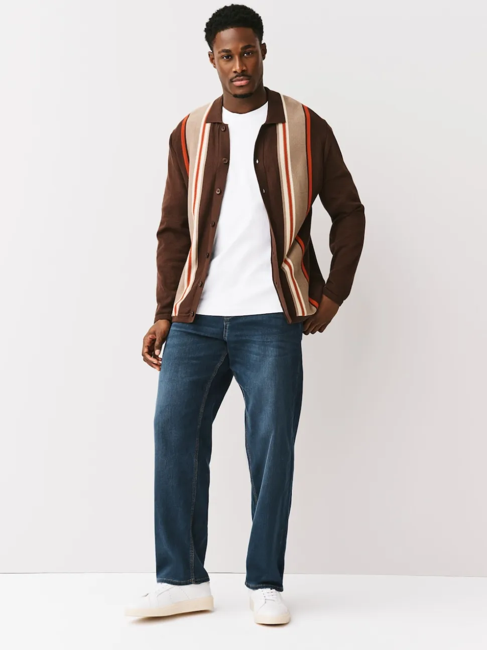 Ash Blue Relaxed Fit Comfort Stretch Jeans
