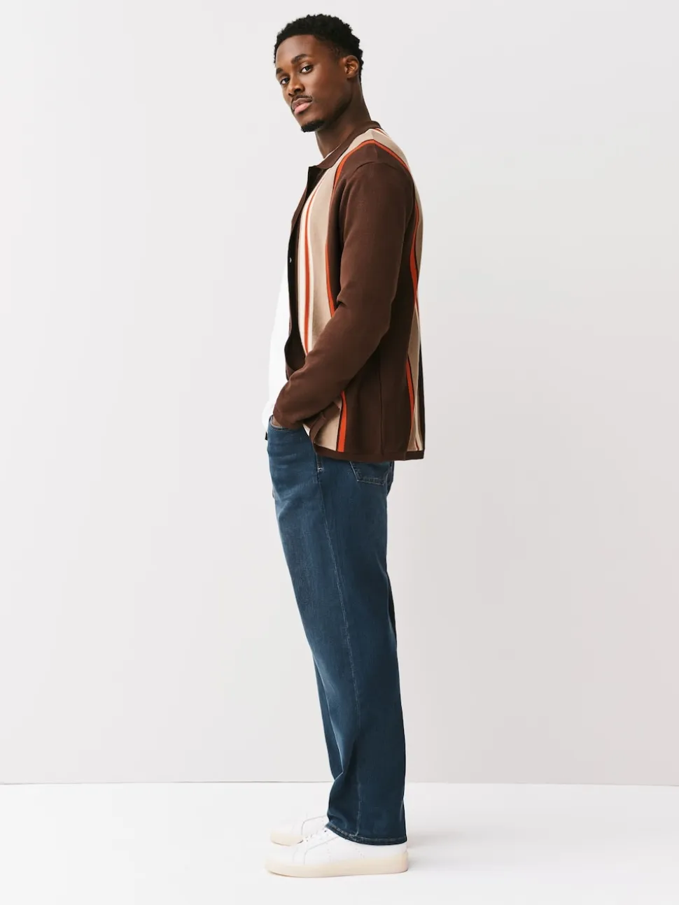 Ash Blue Relaxed Fit Comfort Stretch Jeans
