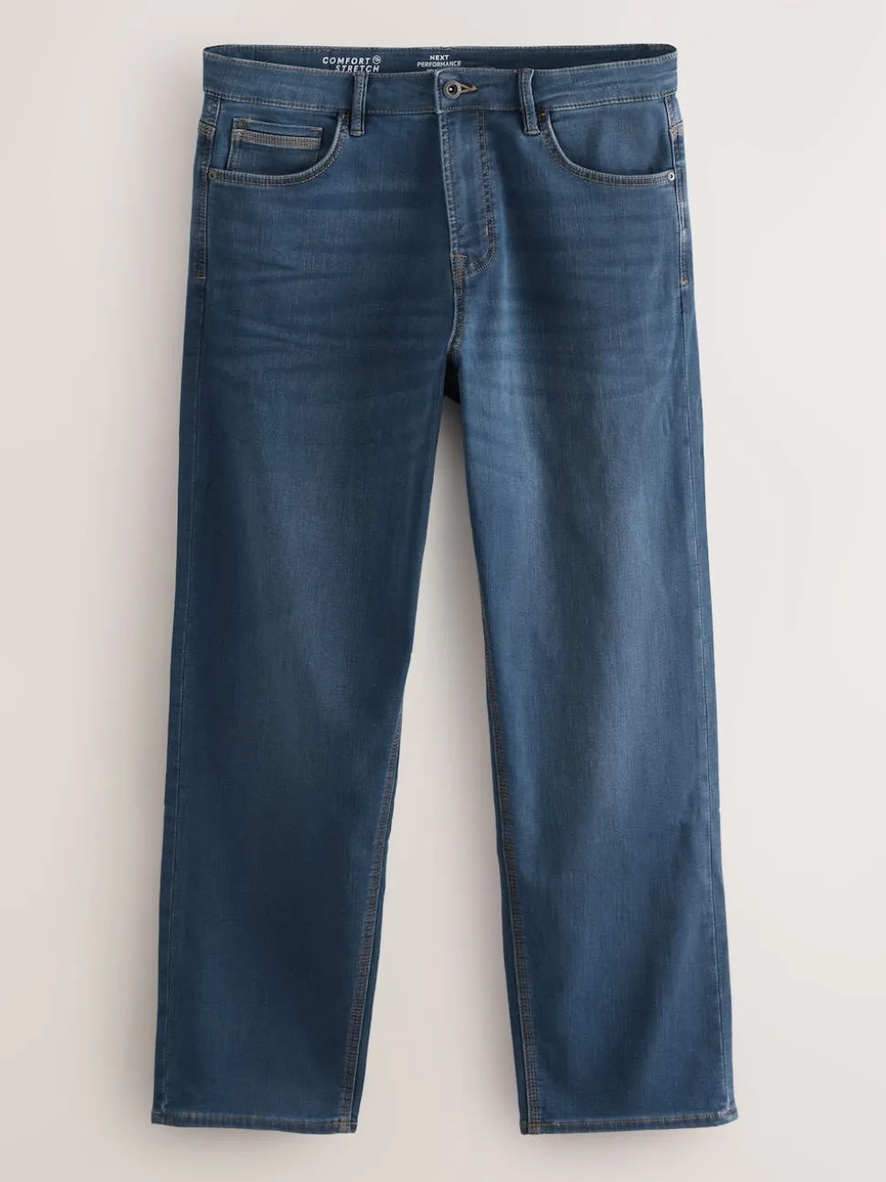 Ash Blue Relaxed Fit Comfort Stretch Jeans