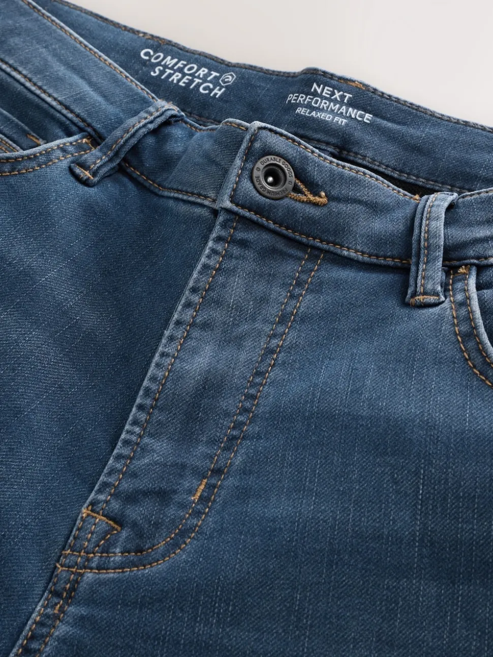 Ash Blue Relaxed Fit Comfort Stretch Jeans