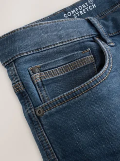 Ash Blue Relaxed Fit Comfort Stretch Jeans