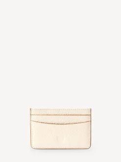 Aspinal of London White Slim Credit Card Case Grain Leather