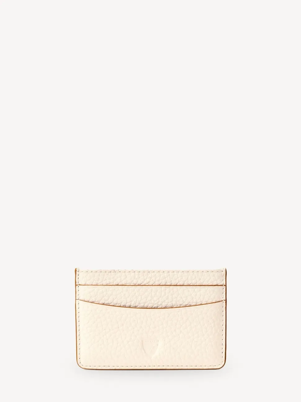 Aspinal of London White Slim Credit Card Case Grain Leather