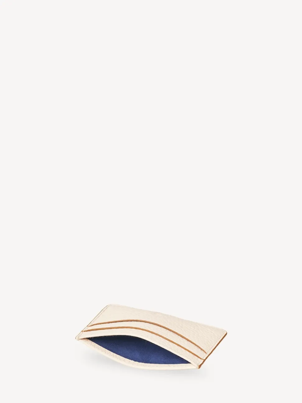 Aspinal of London White Slim Credit Card Case Grain Leather