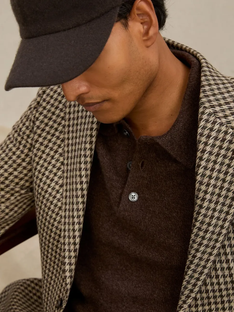 Atelier Chocolate Brown Blake Atelier 100% Cashmere Cap