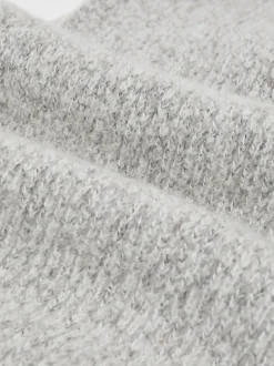 Atelier Soft Grey Melange Metcalf Atelier Cashmere-Blend Flecked Scarf