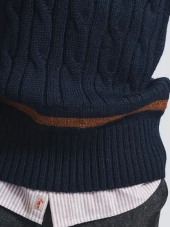Aubin Blue Hobbs Cricket Wool Slipover