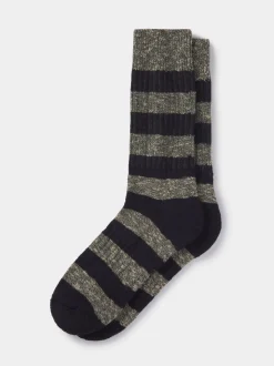 Aubin Dale Twist Striped Socks