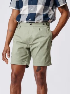 Aubin Green 100% Cotton Oahu Single Pleat Shorts