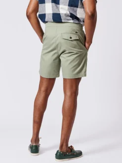 Aubin Green 100% Cotton Oahu Single Pleat Shorts