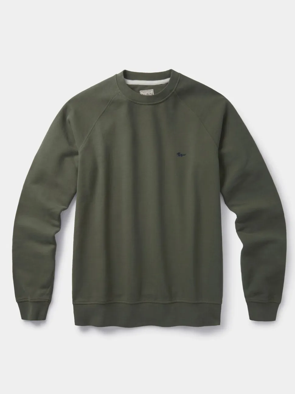 Aubin Green Ash Crew Neck 100% Cotton Jumper