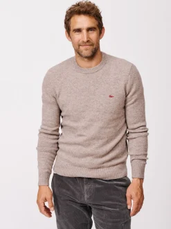 Aubin Phillips Lambswool Natural Crew Neck Jumper