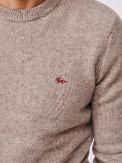 Aubin Phillips Lambswool Natural Crew Neck Jumper
