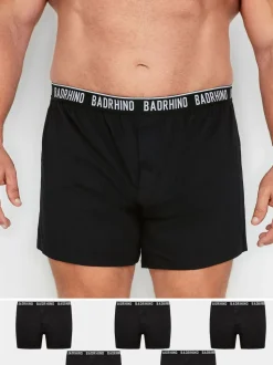 BadRhino Big & Tall Black Boxers 5 Packs