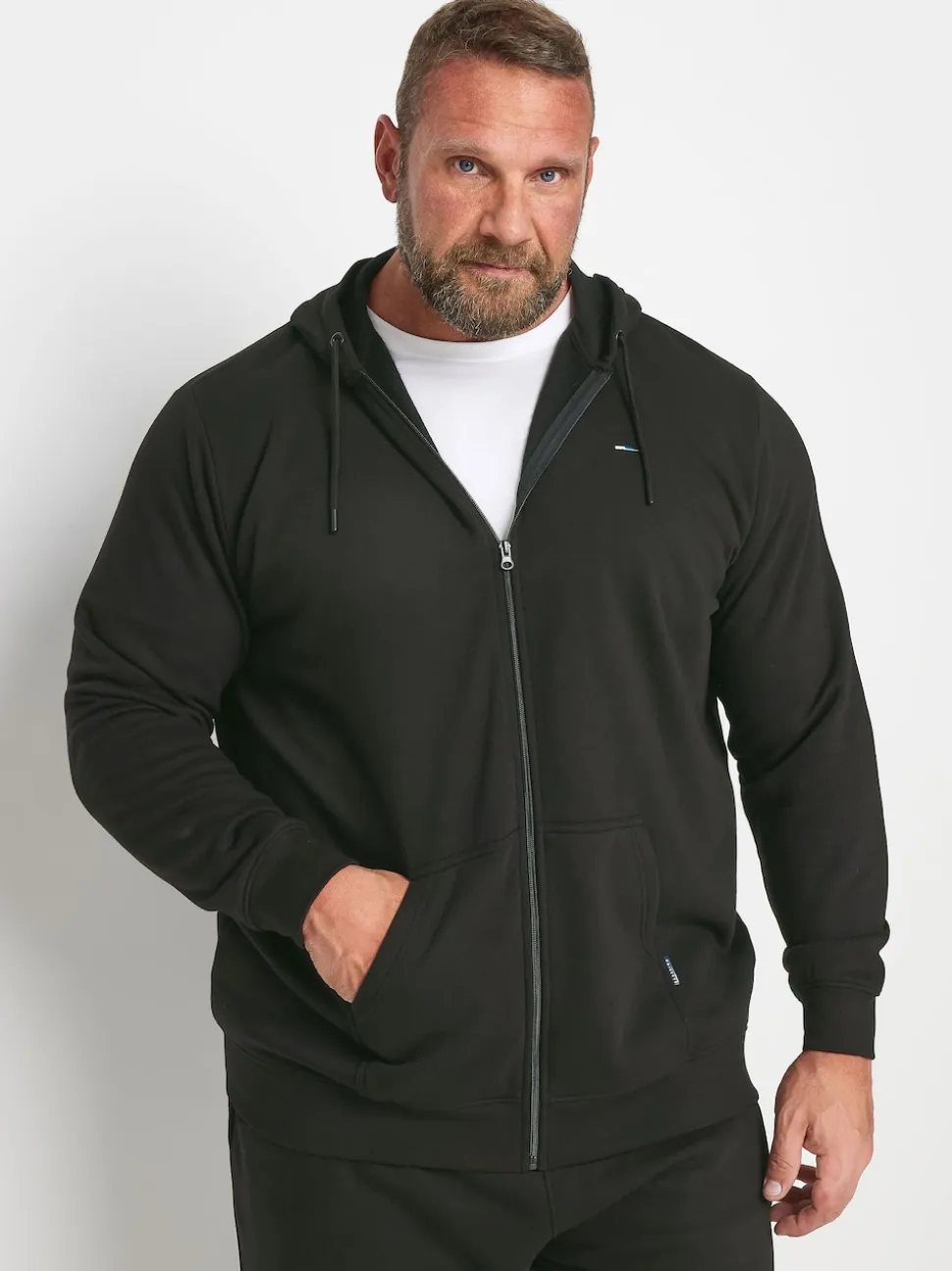BadRhino Big & Tall Black Essential Zip-Up Hoodie