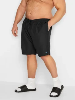 BadRhino Big & Tall Black Plain Swimshorts