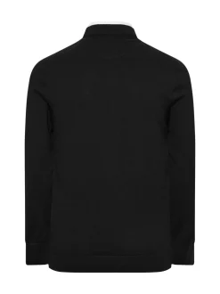 BadRhino Big & Tall Black 100% Cotton Cable Knitted Jumper