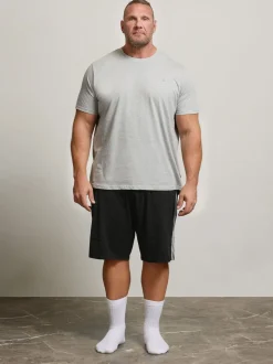 BadRhino Big & Tall Black Jersey Lounge Shorts