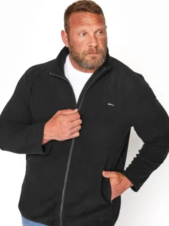 BadRhino Big & Tall Black Zip Thru Fleece