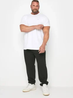 BadRhino Big & Tall Black 100% Cotton Essential Joggers