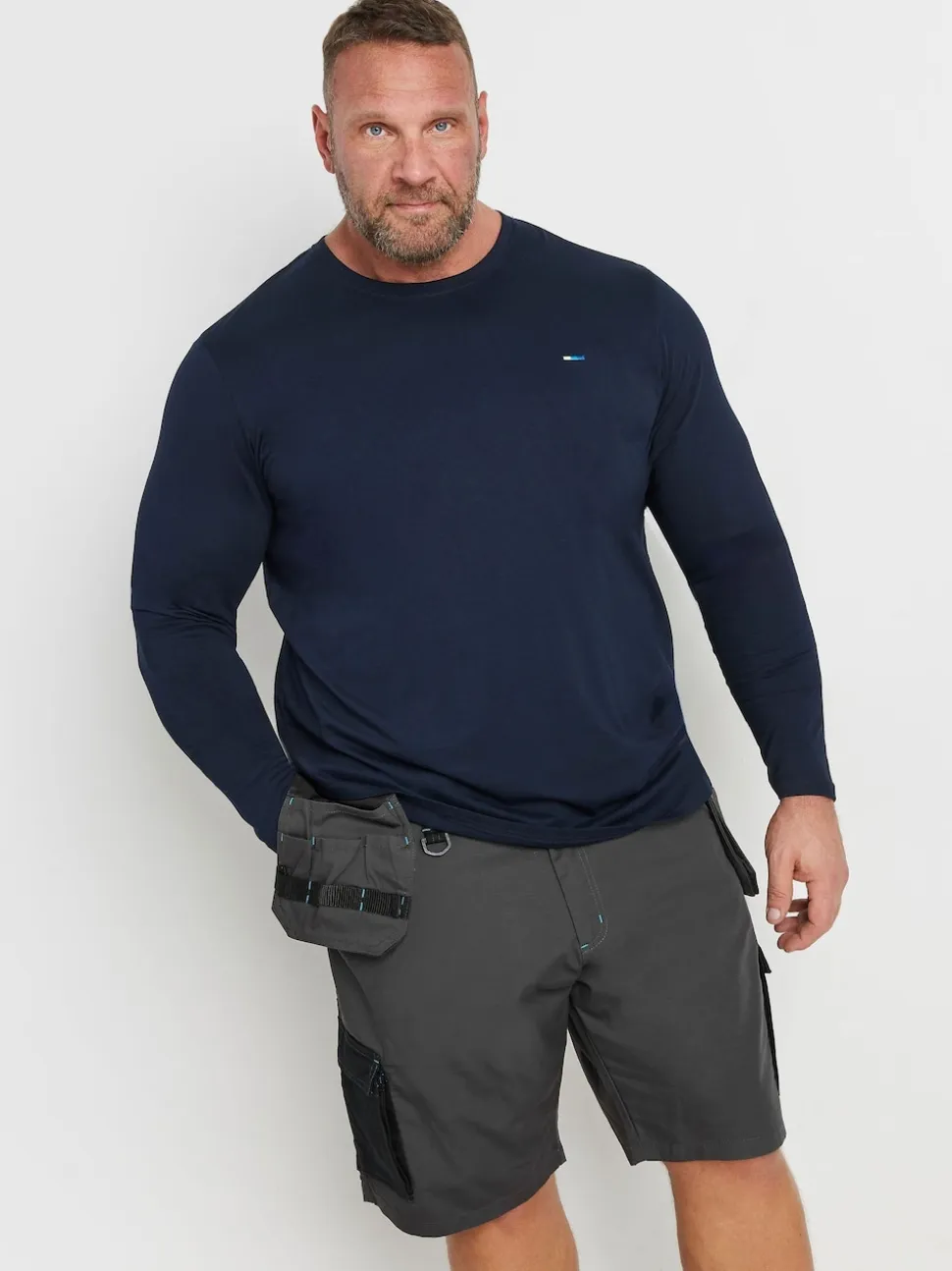 BadRhino Big & Tall Black Workwear Cargo Shorts