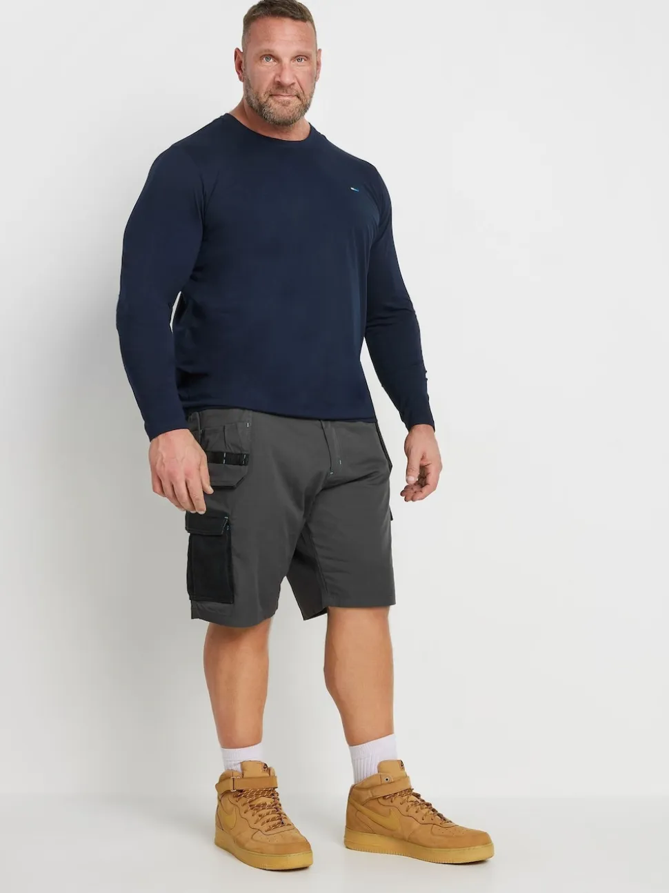 BadRhino Big & Tall Black Workwear Cargo Shorts