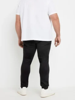 BadRhino Big & Tall Black Tapered Strech Jeans
