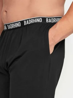 BadRhino Big & Tall Black 100% Cotton Lounge Shorts