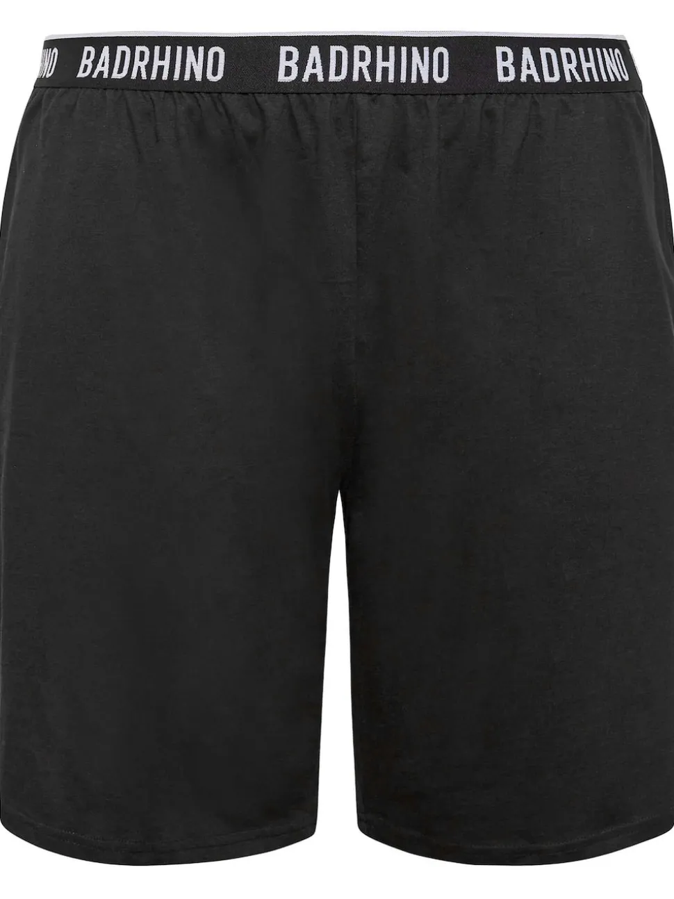 BadRhino Big & Tall Black 100% Cotton Lounge Shorts